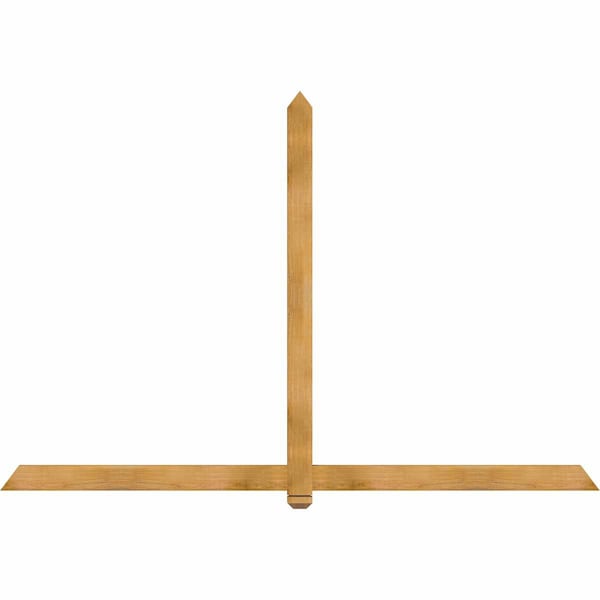 Ekena Millwork Eugene Rough Sawn Timber Gable Bracket, Western Red Cedar, 96"W x 64"H x 2"D x 4"F, 16/12 Pitch GBW096X64X0204EUG00RWR - main
